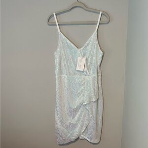 Grace Karin Sequin White Dress